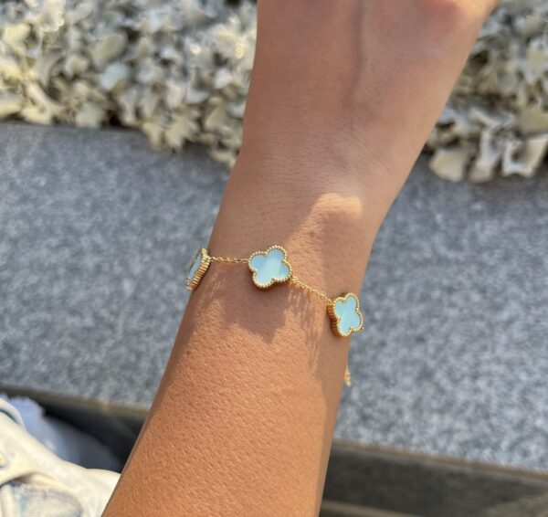 Light blue Clover Bracelet