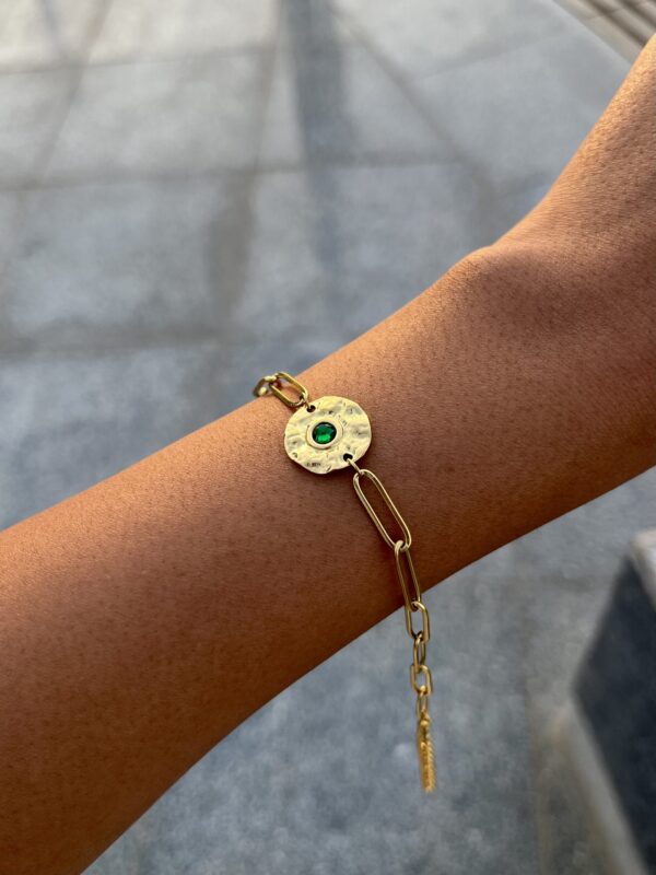 Golden Green Eye Bracelet