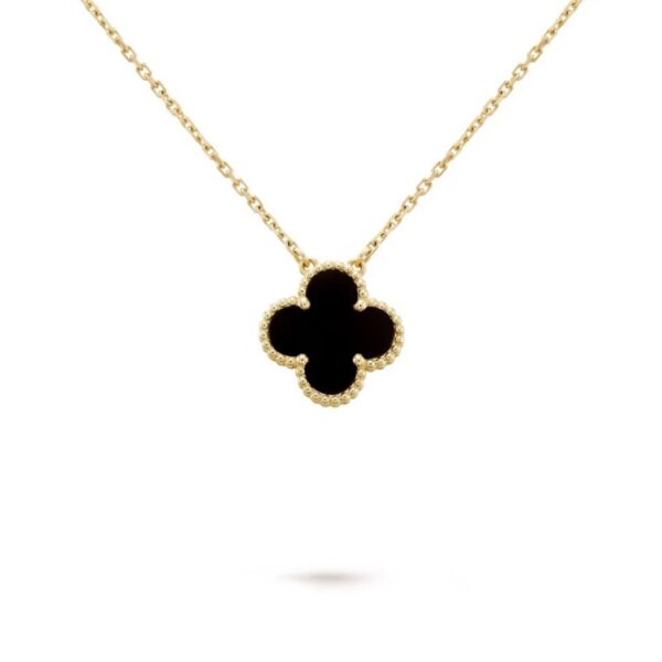 Black-1 Clover Pendant Necklace