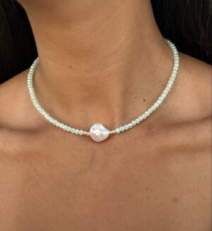 Seafoam Pearl Necklace