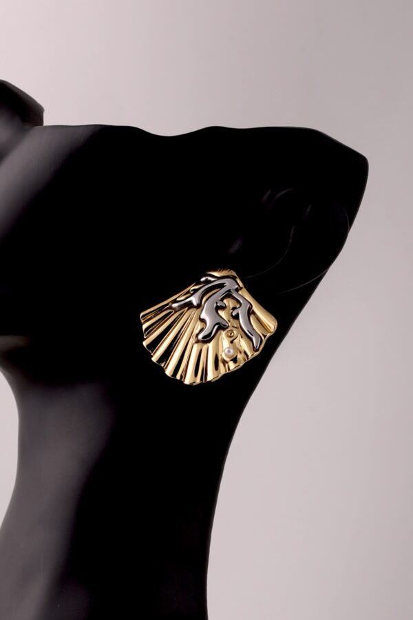 Shell-Inspired Statement Earrings