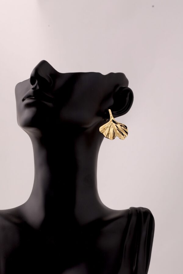 Golden Ginkgo Drop Earrings