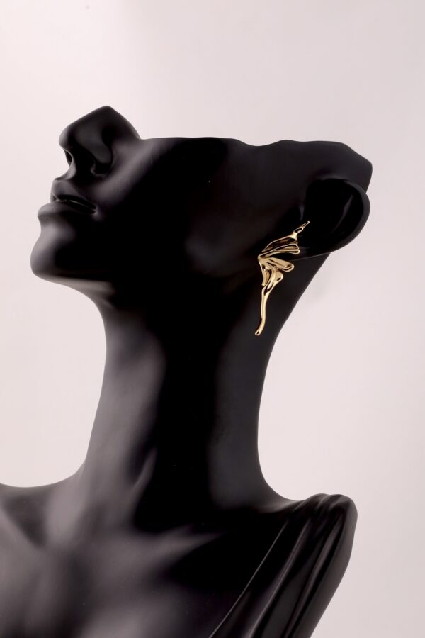 Golden Wing Flow Earrings