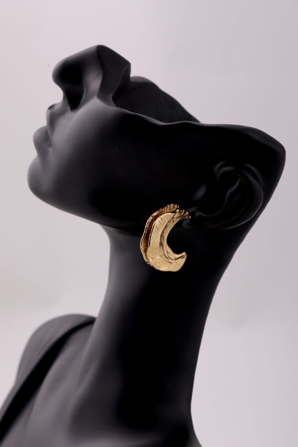 Golden Wave Hoop Earrings