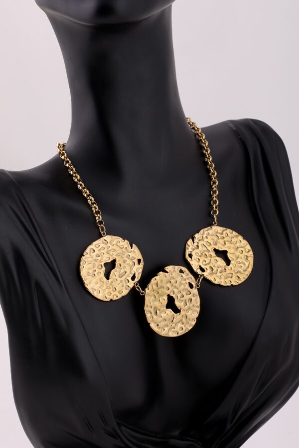 Golden Trio Circle Necklace