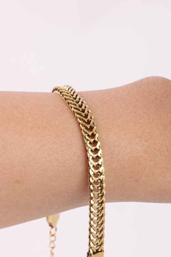Golden Braid Chain Bracelet